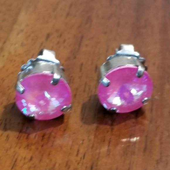 Sorrelli Pink Stud Earrings - Picture 14 of 14